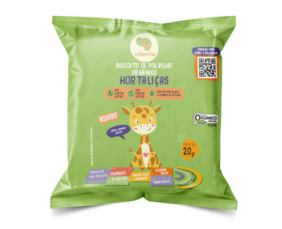 Biscoito Polvilho Hortaliças 20g Crilancha