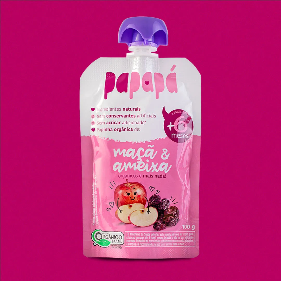 Papinha Maçã e Ameixa Orgânico 100g Papapá